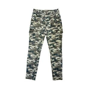 NoBo Camo Utility Pants Stretchy Cargo Style Mid Rise 26” Inseam